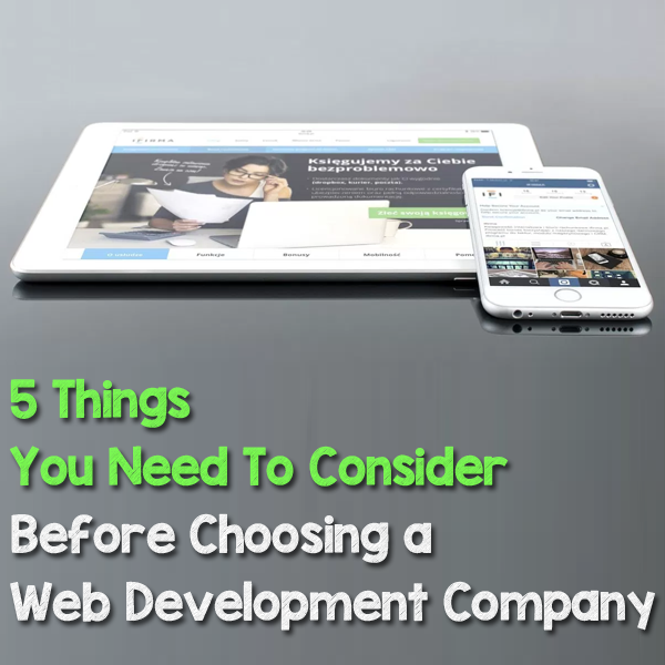 5 Things You Need To Consider Before Choosing a Web Development Company
